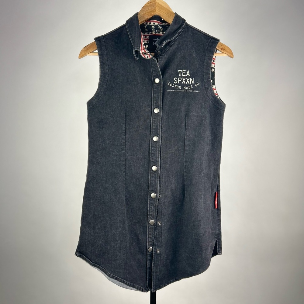 ⭐️SALE⭐️ Spxxn - denim sleeveless mini dress